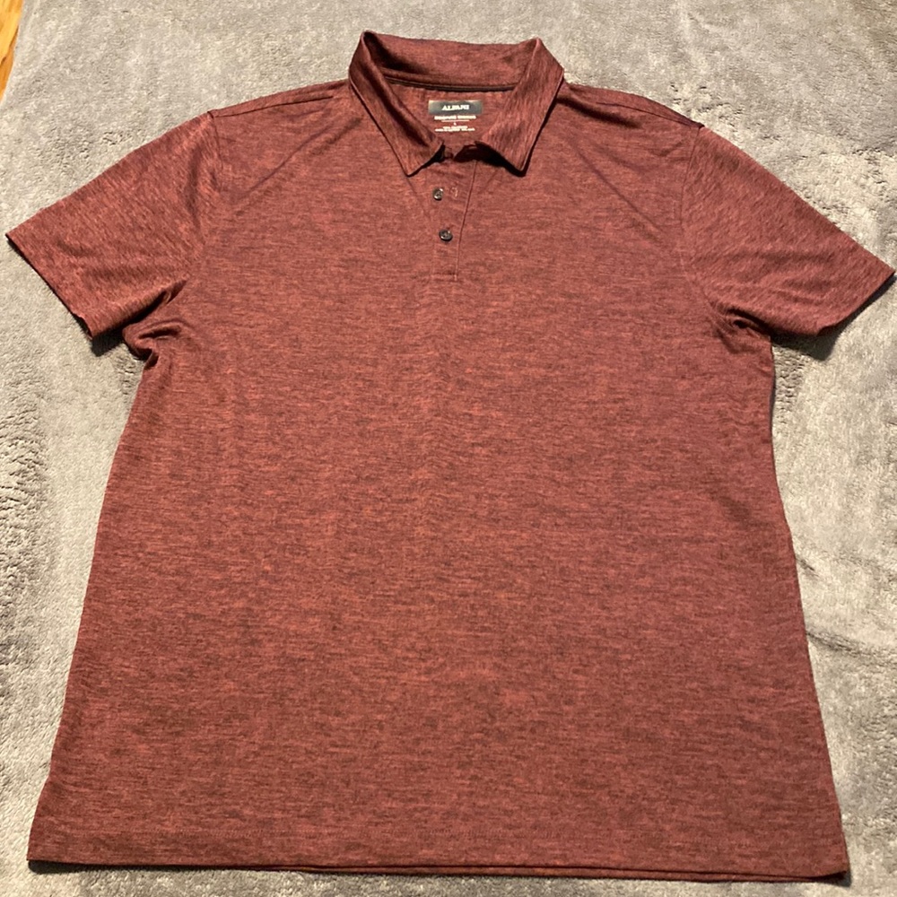 Alfani size large maroon collared shirt